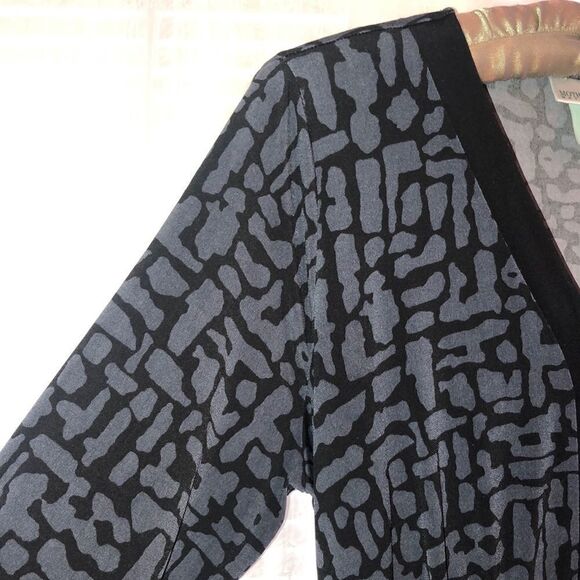 Motherhood Maternity M Jersey V-Neck Pleated Tie Back Long Sl MIDI Dress - Picture 5 of 12